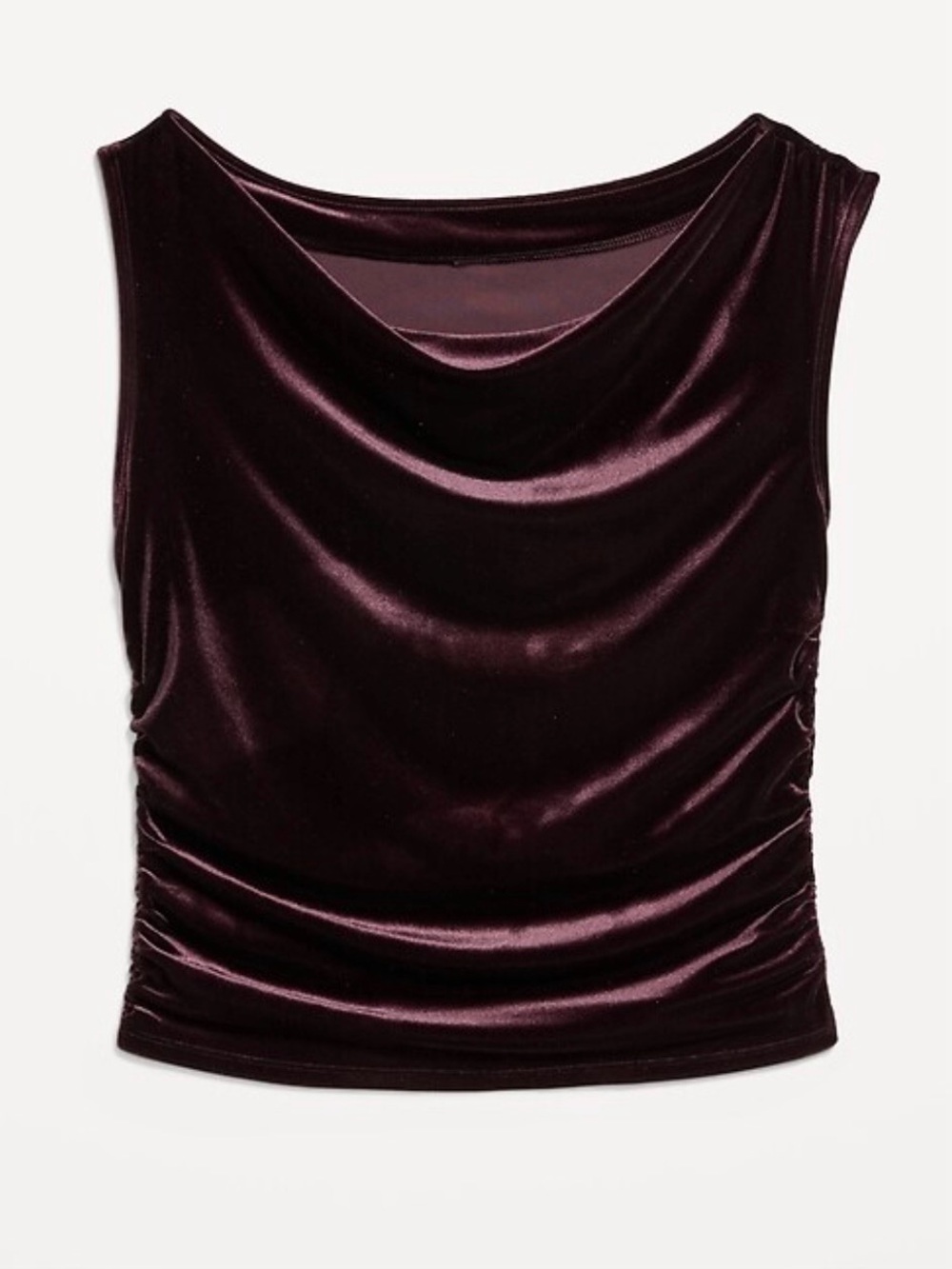 NWT Purple Velvet Ruched Top - Old Navy - Size Small